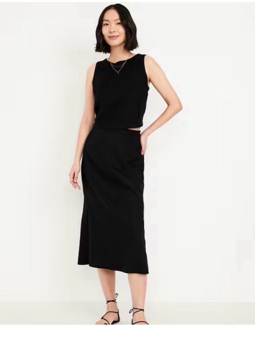 Old Navy linen blend midi skirt